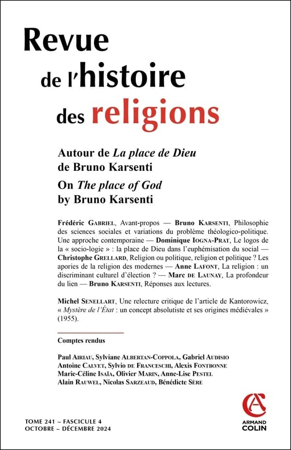 Revue de l'histoire des religions n.241