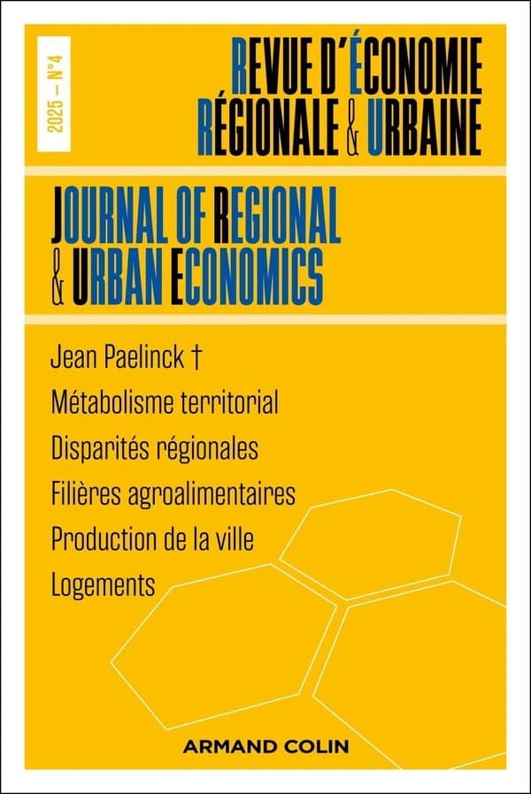 Revue d'économie régionale et urbaine n.2025