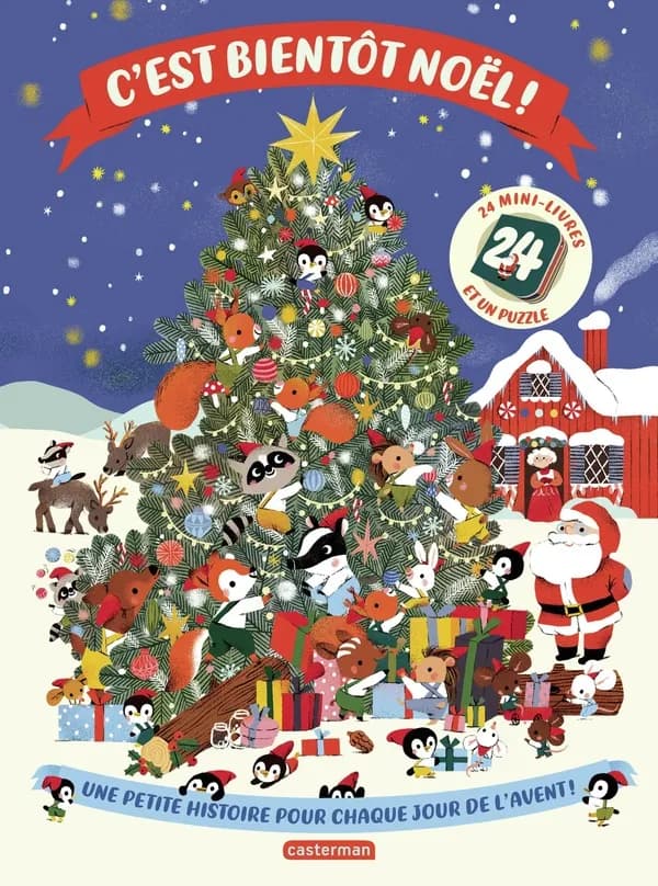 C'est bientôt noël ! : une petite histoire pour chaque jour de l'avent ! - 24 mini-livres et un puzzle