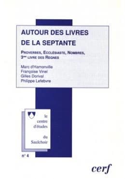 Autour des livres de la LXX : séminaire, 1994-1995