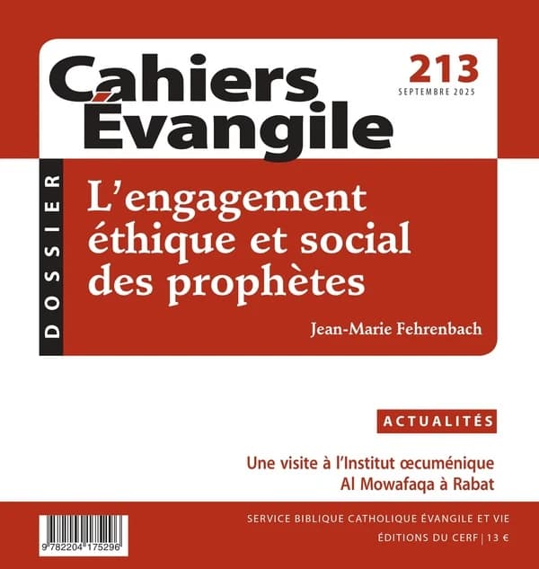 Cahiers de l'Evangile n.213 : L'engagement éthique et social des prophètes
