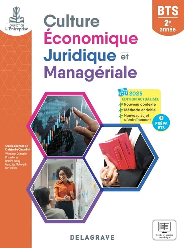 L'entreprise Culture économique, juridique et managériale (CEJM) 2e année BTS (2025)