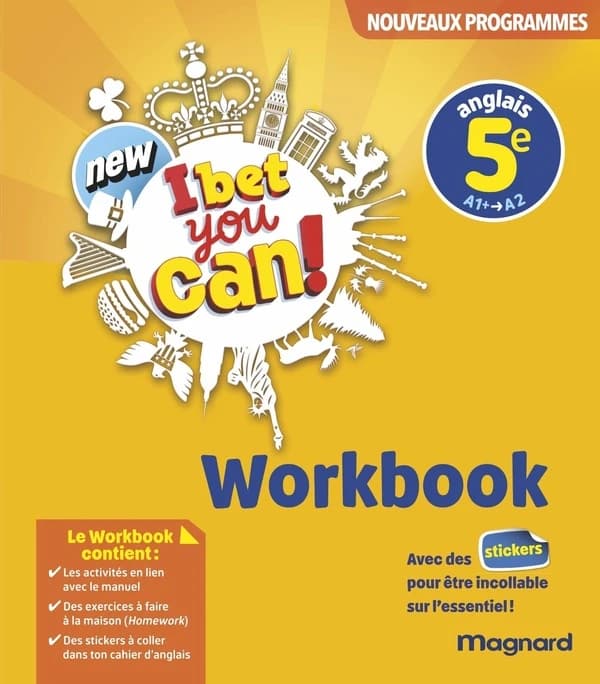 New I Bet You Can : Anglais ; 5e ; Workbook