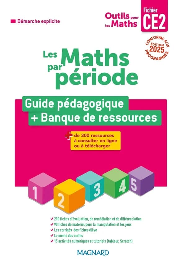 Outils pour les maths : CE2 par période : Guide du fichier + Banque de ressources (édition 2025)