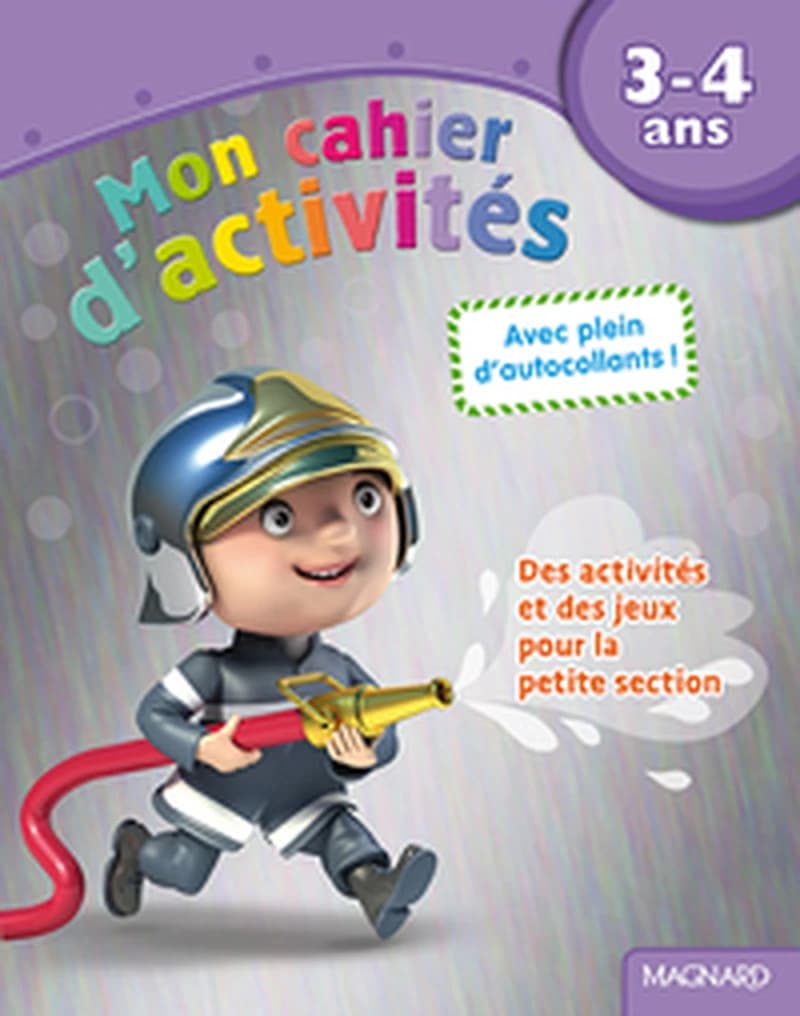 3 - 4 ANS MON CAHIER D'ACTIVITES POMPIER