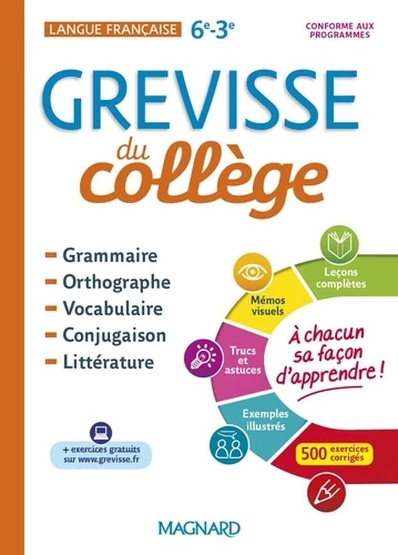 Grevisse du collège ; langue française ; 6e