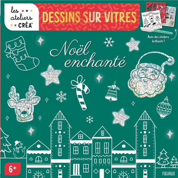 Dessins sur vitres : Noël enchanté