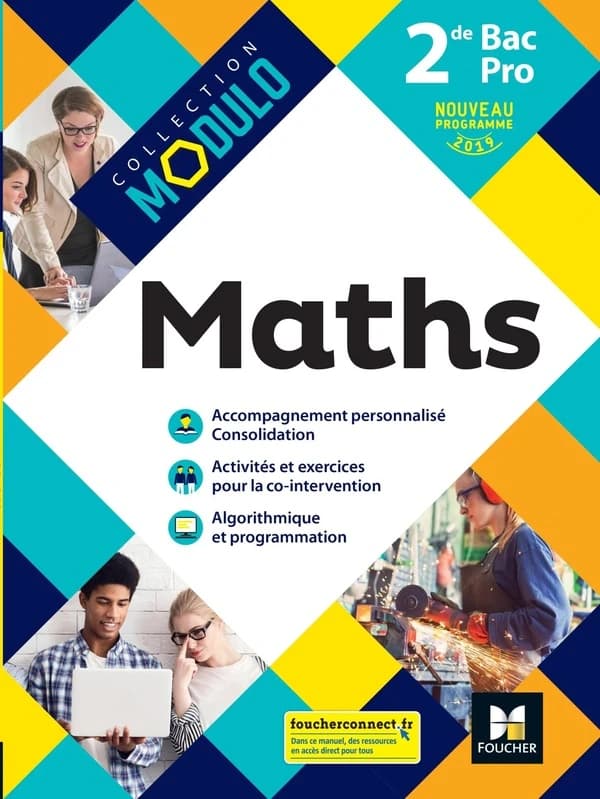 Modulo : mathématiques ; 2de bac pro ; manuel de l'élève (édition 2019)