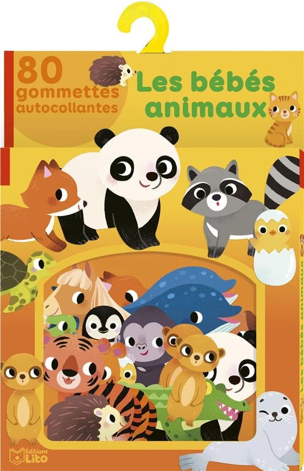 Les bébés animaux ; 80 gommettes autocollantes