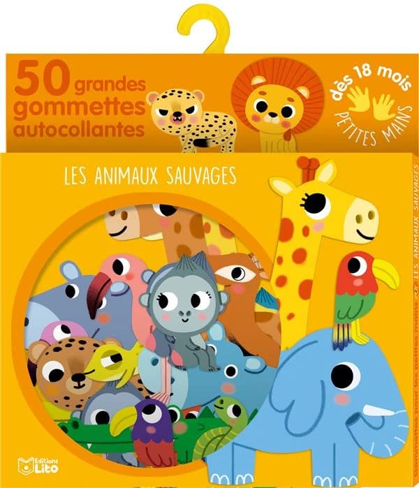 Les animaux sauvages - 50 grandes gommettes autocollantes