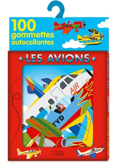Les avions - 100 gommettes autocollantes