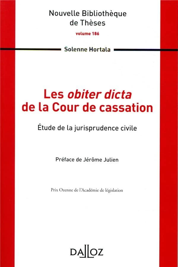 Les obiter dicta de la Cour de cassation : étude de la jurisprudence civile
