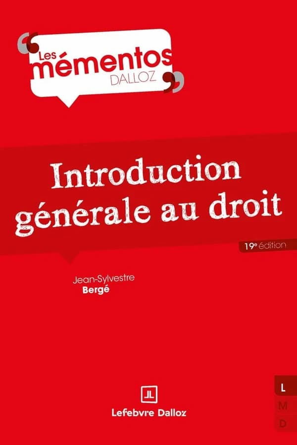 Introduction générale au droit (19e éd., 2025) Jean-Sylvestre Bergé,...