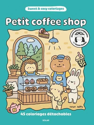 Sweet & cosy coloriages : Petit coffee shop