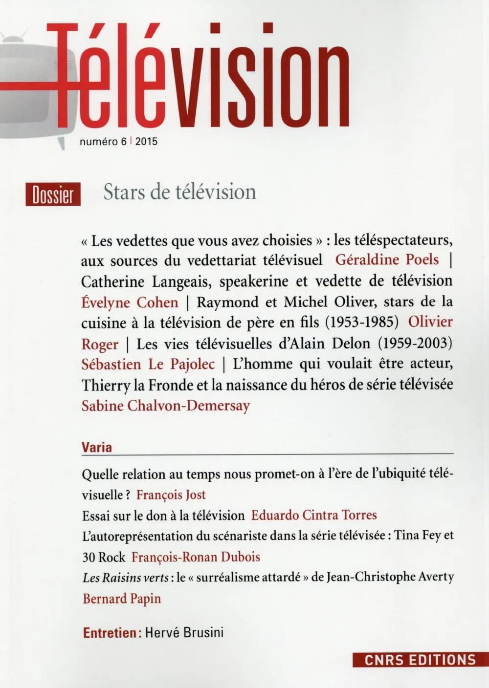 Télévision Tome 6 : stars de télévision