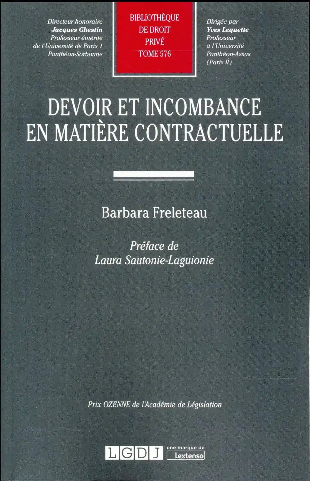 Devoir et incombance en matière contractuelle