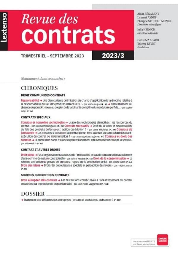 Revue des contrats n.3