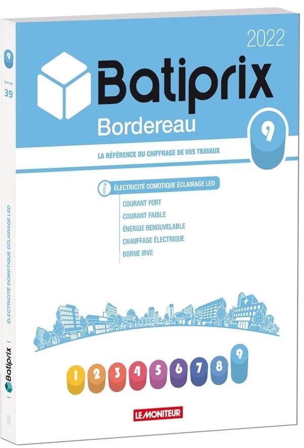 Batiprix 2022 : bordereau. Electricité domotique éclairage LED