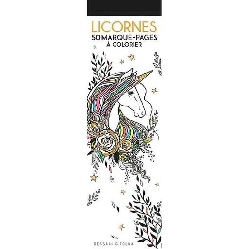 Licornes - 50 marque-pages à colorier