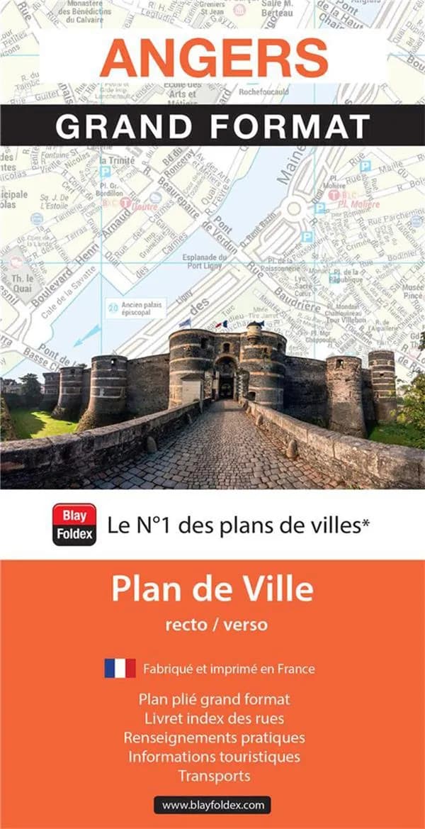 Angers grand format : Plan de ville (édition 2024)