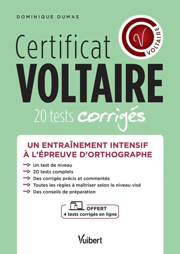Certificat Voltaire : 20 tests corrigés