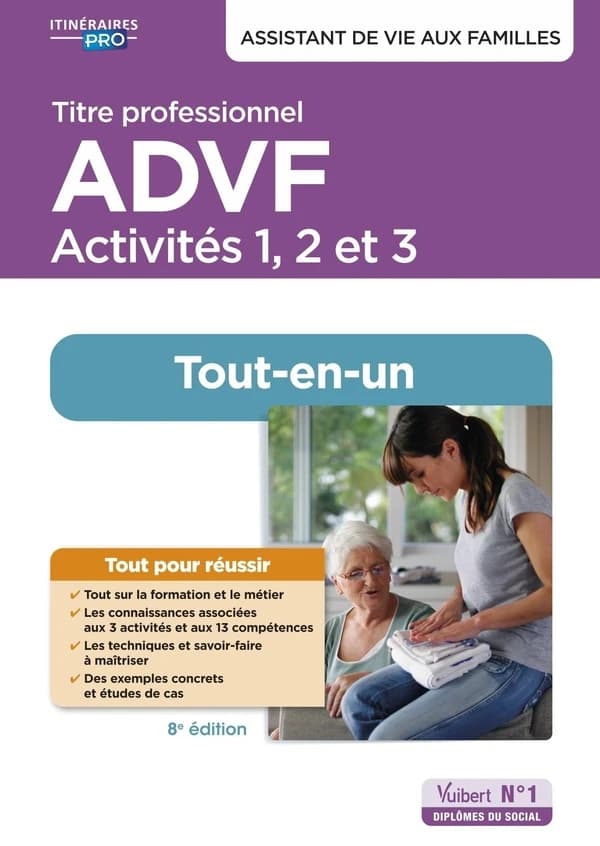 Titre professionnel ADVF : activités 1, 2 et 3 : préparation complète pour réussir sa formation (8e éd.) Patricia Dalençon,... Marie-Hélène Samyn,... Nadia Nedjoun,... ; avec la participation de Stéphanie Rorhbach et Christian Barré pour les photographies