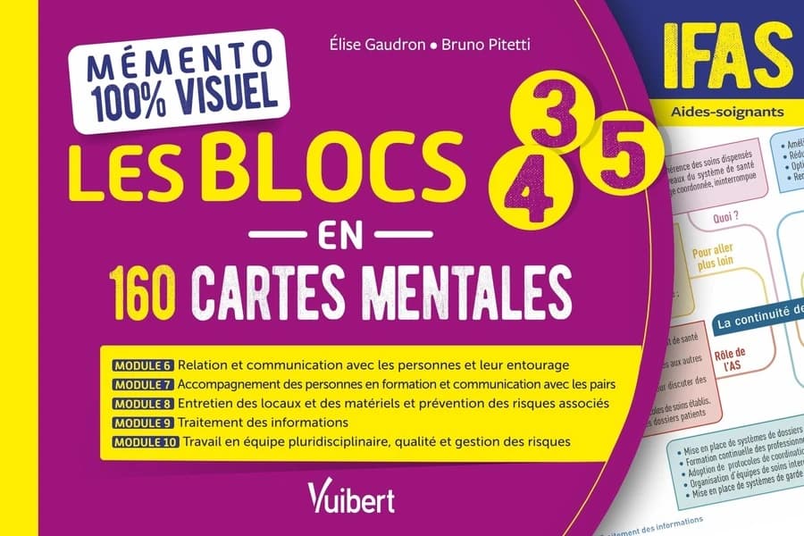 Les blocs 3, 4 et 5 en 160 cartes mentales : IFAS aides-soignants