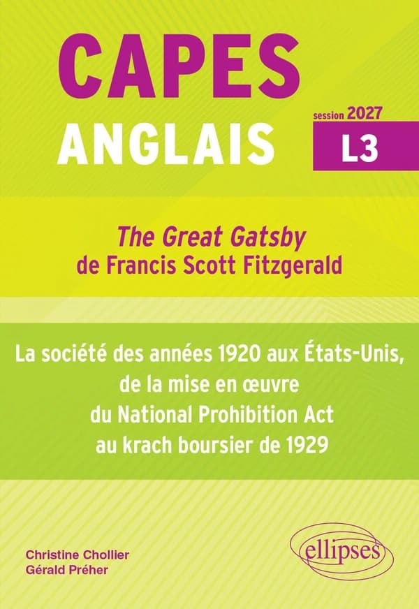 "The great Gatsby" de Francis Scott Fitzgerald : la société des années 1920 aux États-Unis, de la mise en oeuvre du National prohibition act au krach boursier de 1929