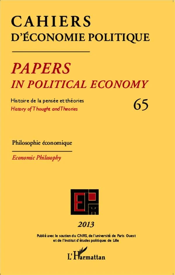 Cahiers d'économie politique n.65 : histoire de la pensée et théories