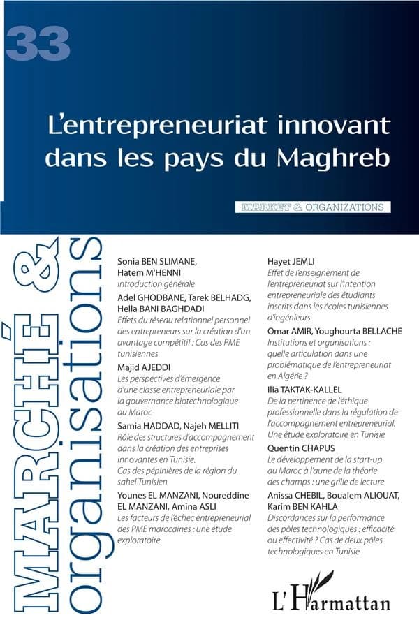 Revue Marché et organisations n.33 : l'entrepreneuriat innovant dans les pays du Maghreb