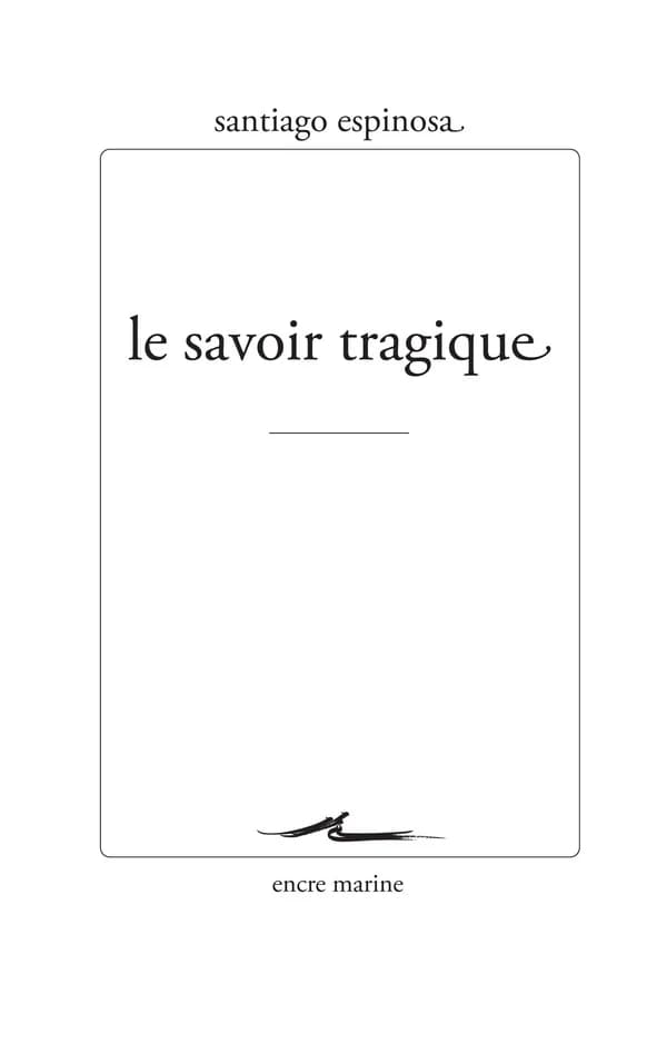 Le savoir tragique