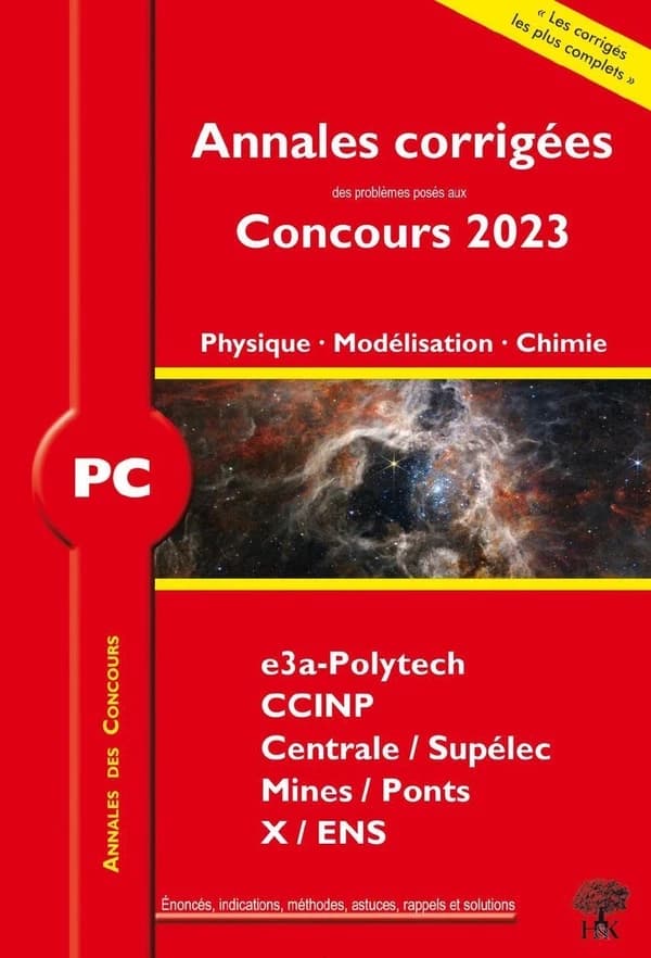PC physique, modélisation, chimie 2023
