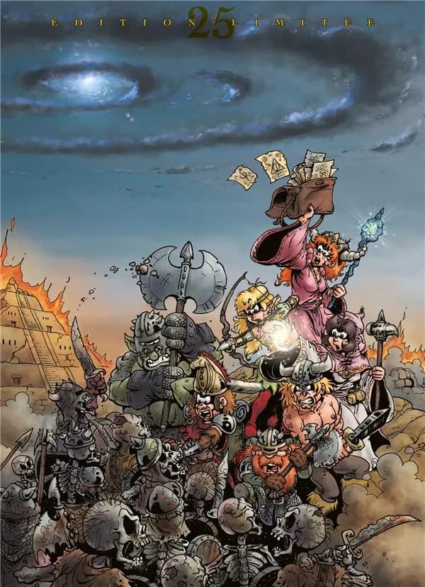 Le donjon de Naheulbeuk. Tome 25, Sixième saison, partie 6 (Éd. limitée) scénario, John Lang ; dessins, Marion Poinsot ; couleurs, Sylvie Sabater