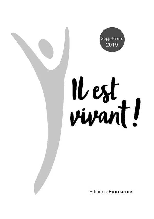 Supplément 2019 Petit Format Carnet de Chants Il est vivant !