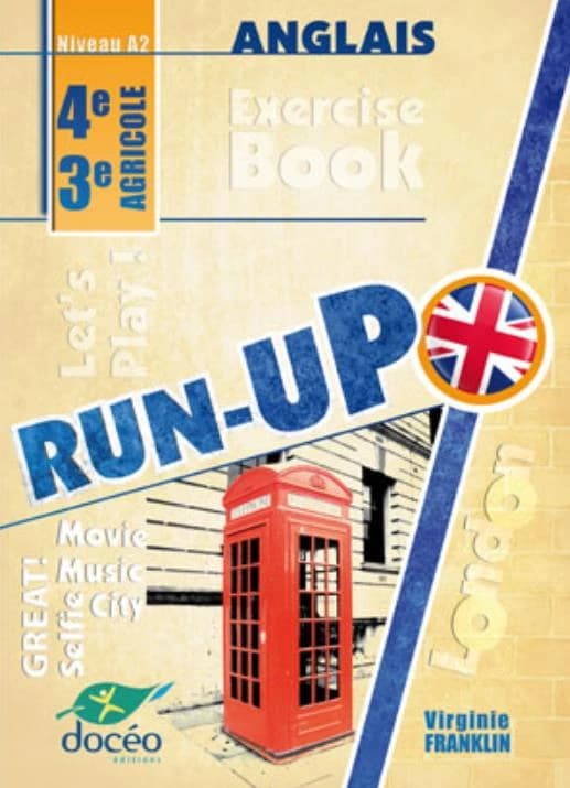 Run-up ; anglais ; 4e, 3e enseignement agricole et 3e prépa-métiers ; exercise book (édition 2016)