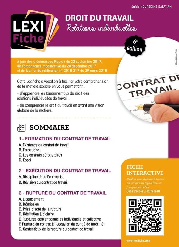 Droit du travail : relations individuelles (6e éd.) Saïda Saliha Safatian