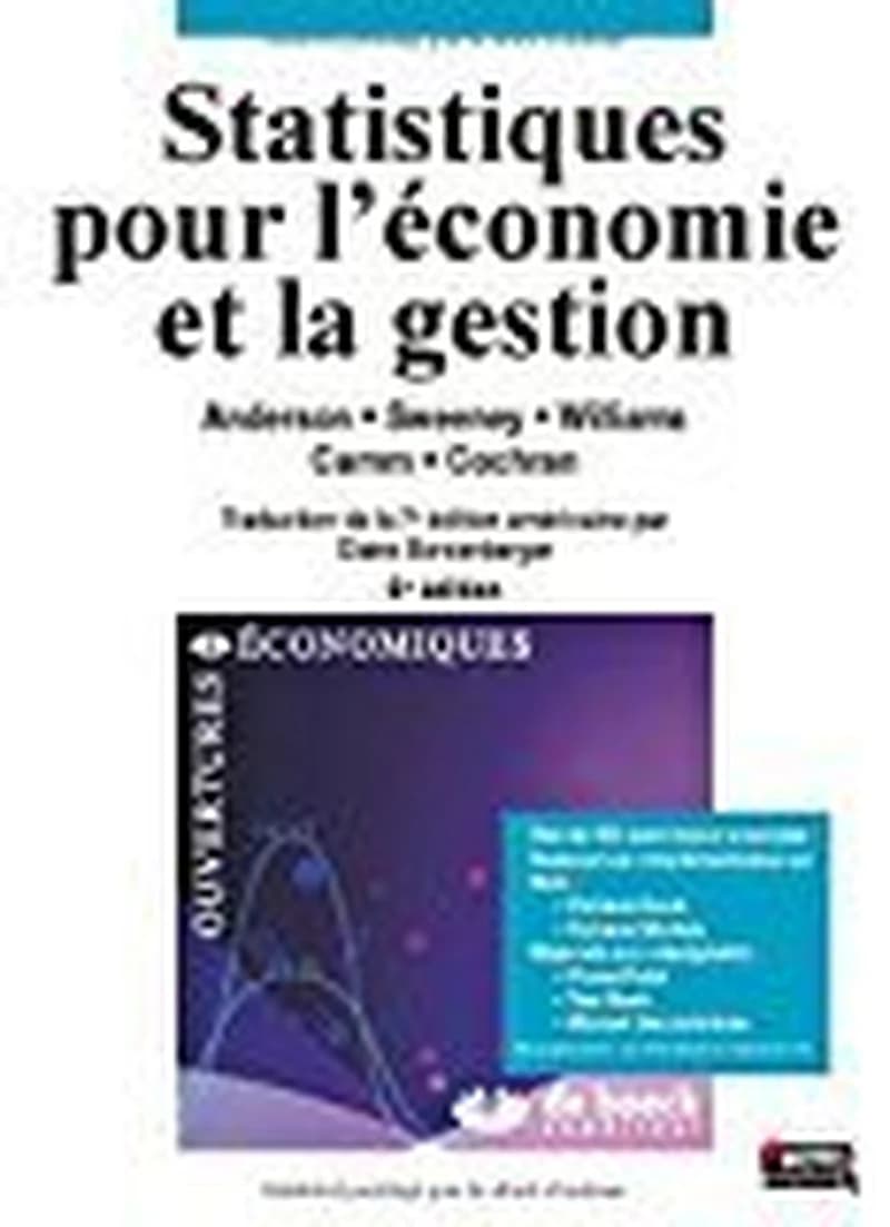 STATISTIQUES POUR L'ECONOMIE ET LA GESTION