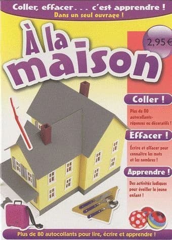 à la maison : 80 autocollants pour lire, écrire et apprendre !