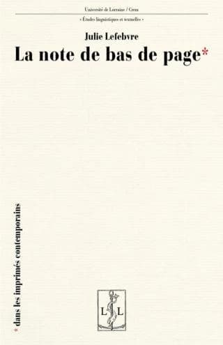 La note de bas de page dans les imprimés contemporains