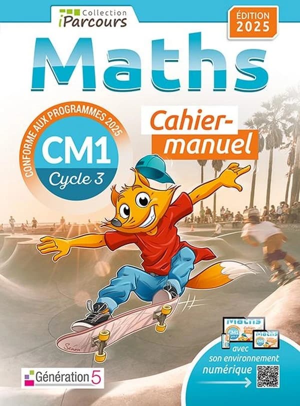 IParcours : Maths ; CM1 ; Cahier-manuel (édition 2025)