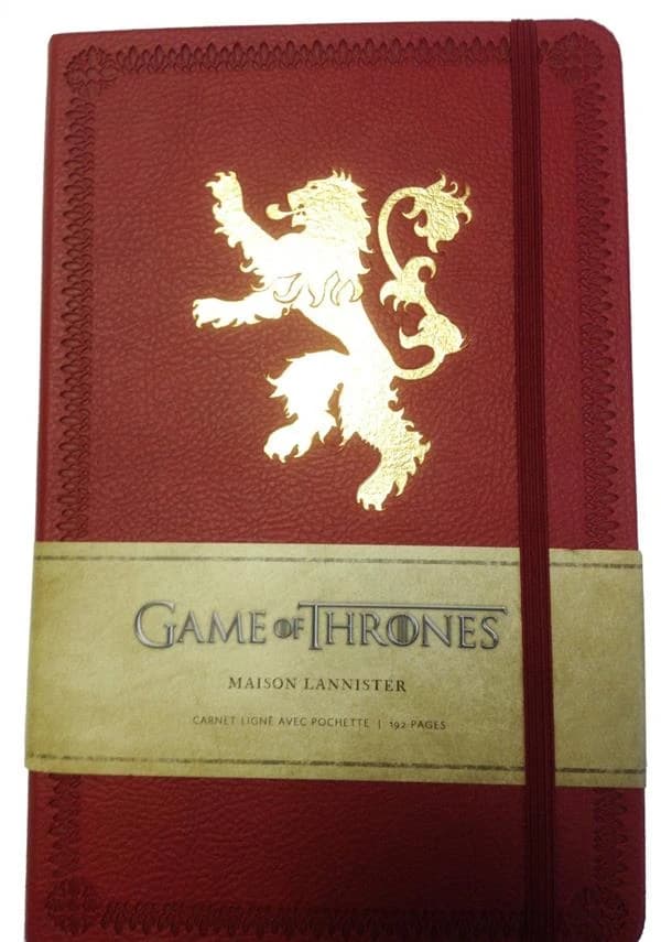 Game of Thrones, Maison Lannister : Carnet ligné avec pochette