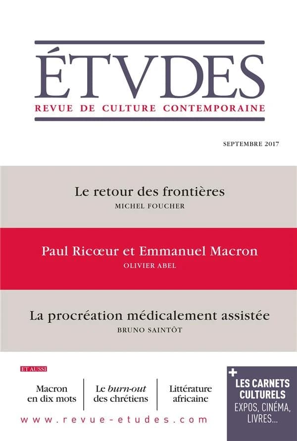 Études n.4243 : novembre 2017