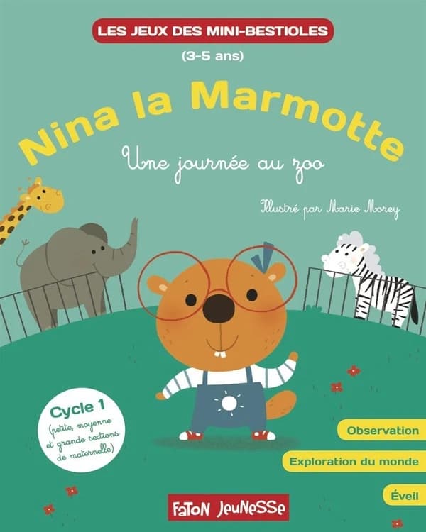 Nina la marmotte explore le monde : une journée au zoo