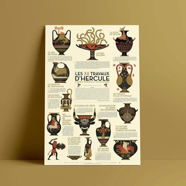 Poster Les Douze Travaux d'Hercule : D'après Sénèque et Apollodore