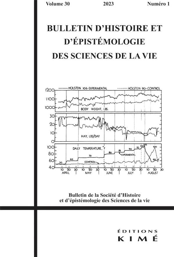 BULLETIN D'HISTOIRE ET D'EPISTEMOLOGIE DES SCIENCES DE LA VIE n.30
