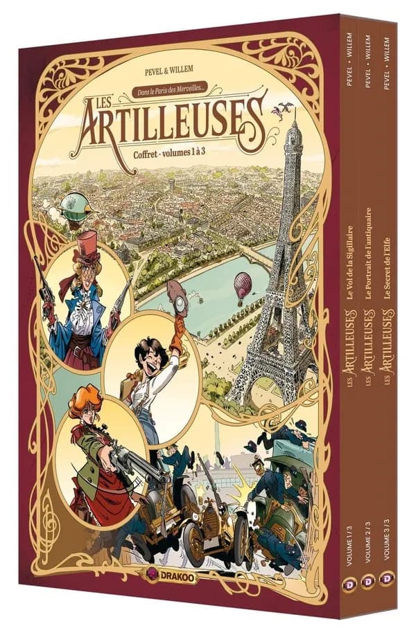 Coffret en 3 volumes : Tome 1, Le vol de la Sigillaire ; Tome 2, Le portrait de l'antiquaire ; Tome 3, Le secret de l'Elfe. Avec 3 ex-libris