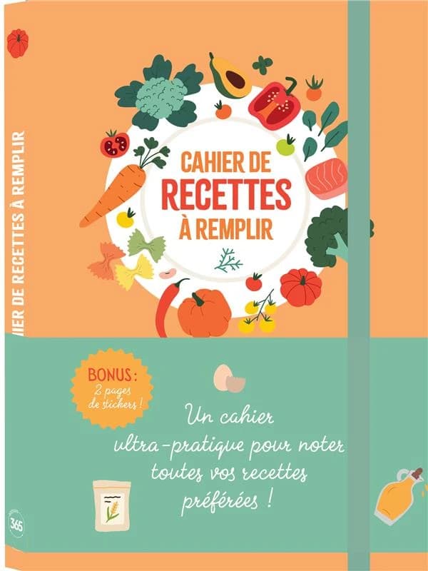 Mémoniak : cahier de recettes à remplir