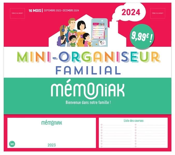 Mémoniak : mini-organiseur familial : de septembre à décembre (édition 2023