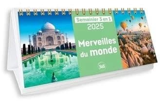 Semainier 3 en 1 : Merveilles du monde (édition 2025)