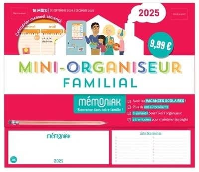Mémoniak : mini-organiseur familial : De septembre à décembre (édition 2025)